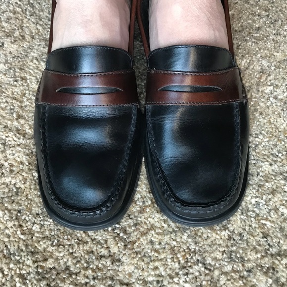 bass two tone loafers